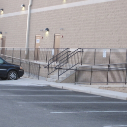 Custom code-compliant stair and sidewalk railing welding — American Welding, Chicago