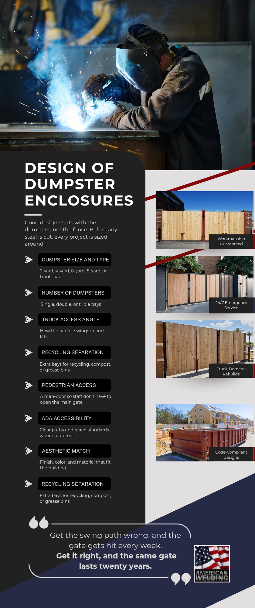 Design of dumpster enclosures — American Welding