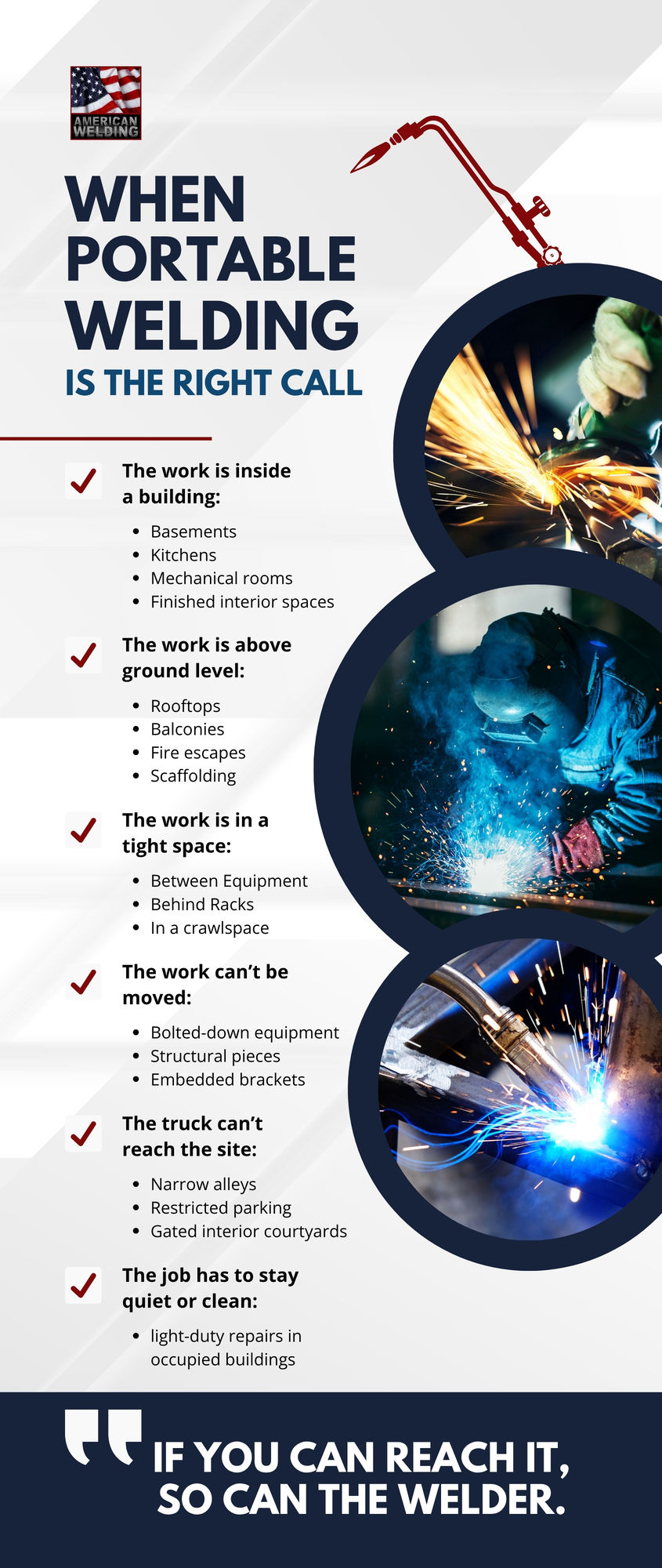 When portable welding is the right call — American Welding