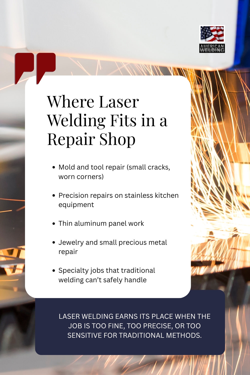 Where laser welding fits in a repair shop — American Welding